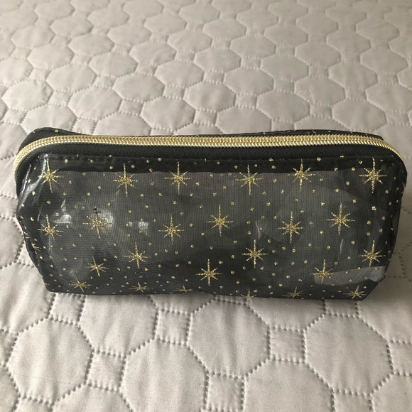 Black and gold bebe makeup bag - Picture 2 of 4